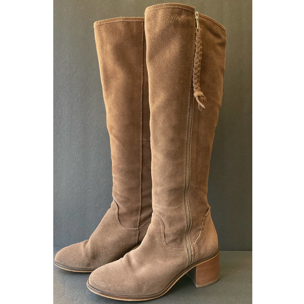 Steve Madden Lasso Knee High Suede Boots 8.5 Brown